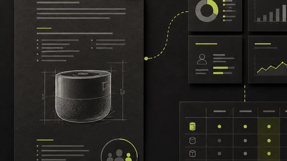 A concise product brief with an audience marker and product sketch