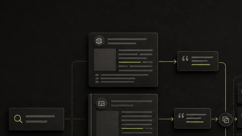A research question connected to several types of source material